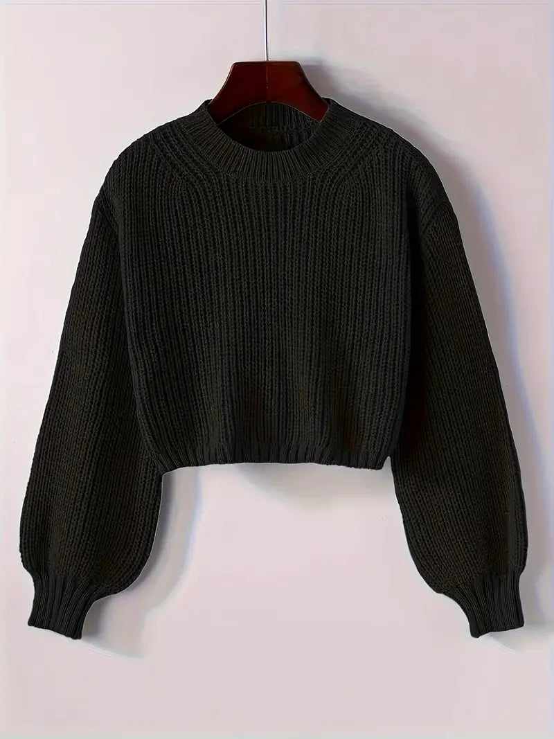 Viona Cropped Knit Sweater