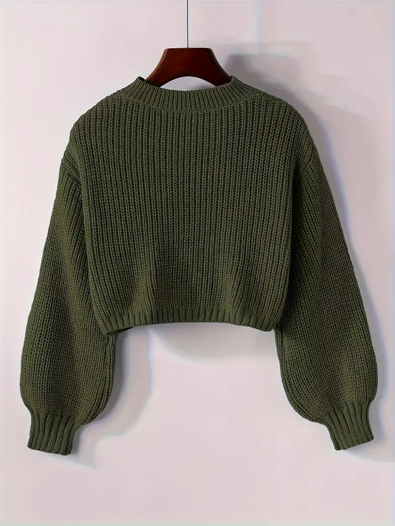 Viona Cropped Knit Sweater