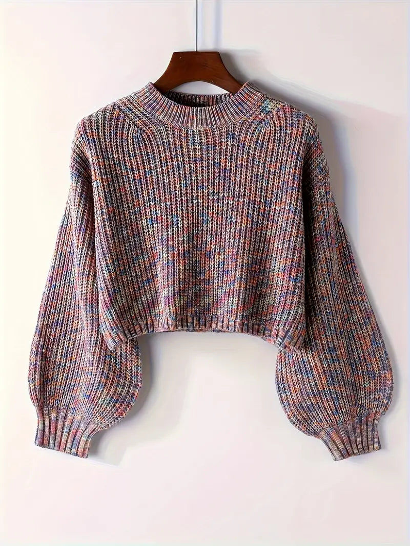 Viona Cropped Knit Sweater
