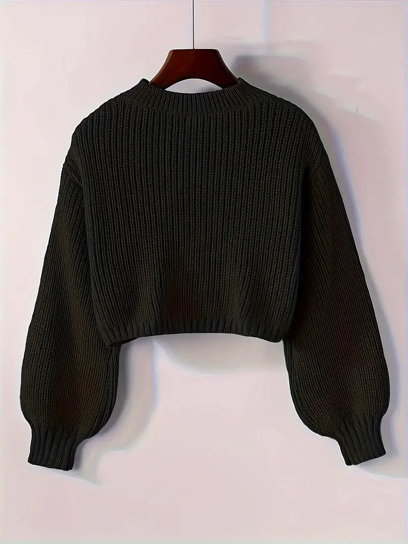 Viona Cropped Knit Sweater