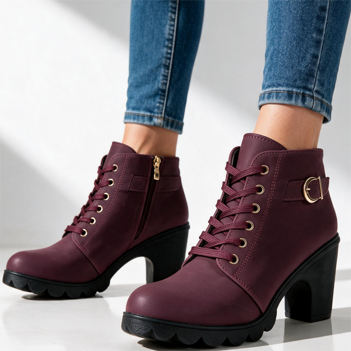 Rosalie | Block Heel Ankle Boots
